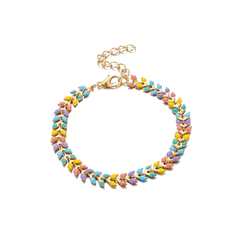 Jewelry Women Color leaf bracelet