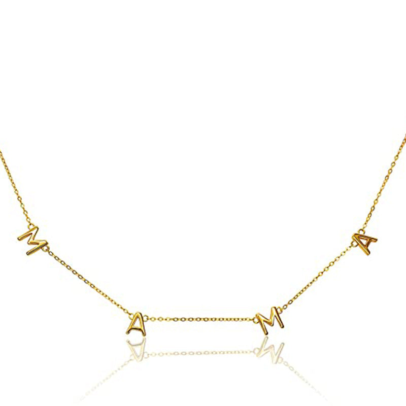 letter MAMA necklace gold-plated jewelry Thanksgiving lady's collarbone chain jewelry in stock